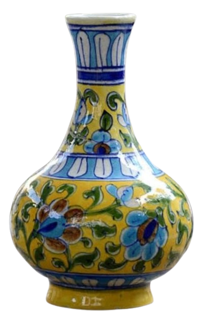 Image shows a Blue Pottery Decorative Flower Vase