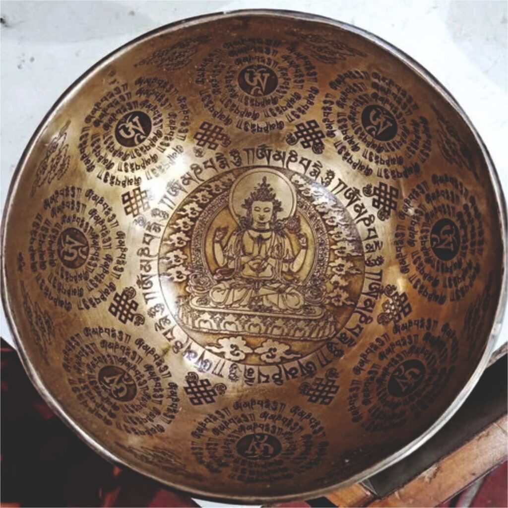 Image shows a Tibetan Singing bowl